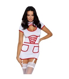 Kleid mit Strapsen im Krankenschwester-Look