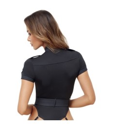 Body im Special Police Style mit Gürtel, Strapse abnehmbar