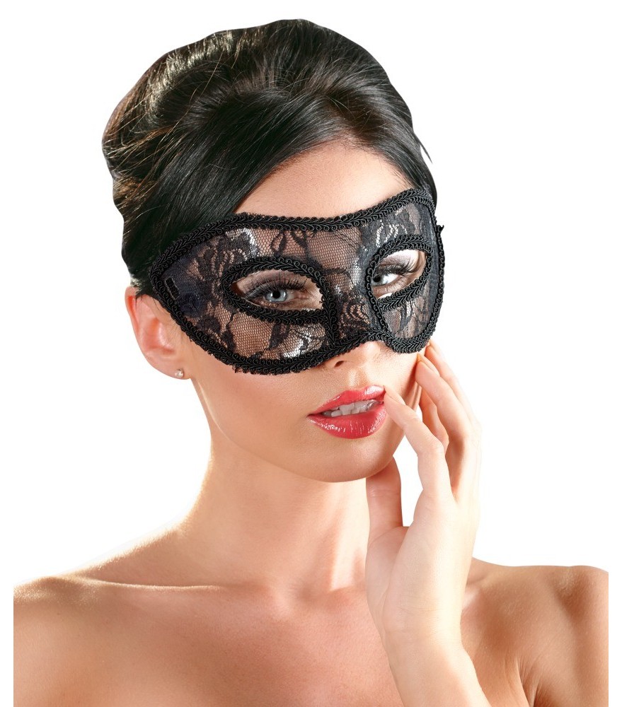 Augenmaske mit Spitze überzogen