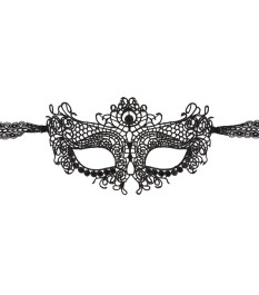Augenmaske aus filigraner Stickerei, mit Spitzenband zum Binden