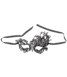 Augenmaske aus filigraner, asymmetrischer Stickerei