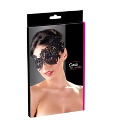 Augenmaske aus filigraner, asymmetrischer Stickerei