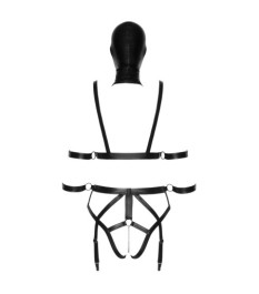2-teiliges Bondage-Set mit Armfesseln plus Kopfmaske