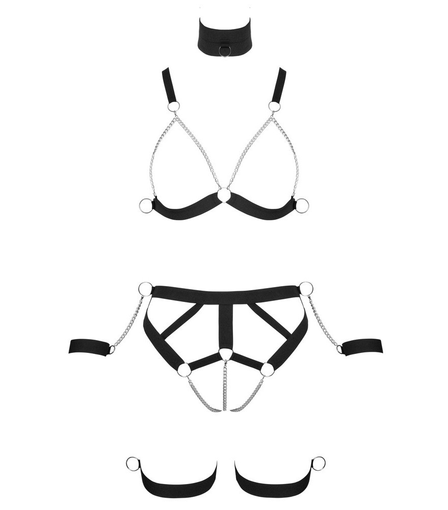 Harness-Set inklusive Hals- und Handfesseln