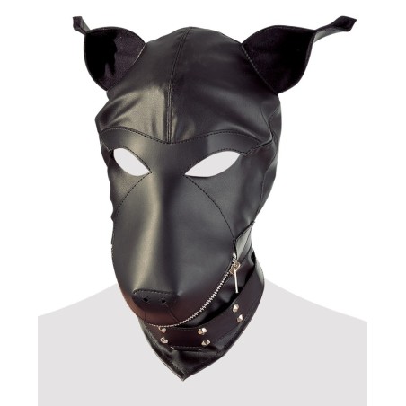 Kopfmaske „Dog“ aus weichem Lederimitat