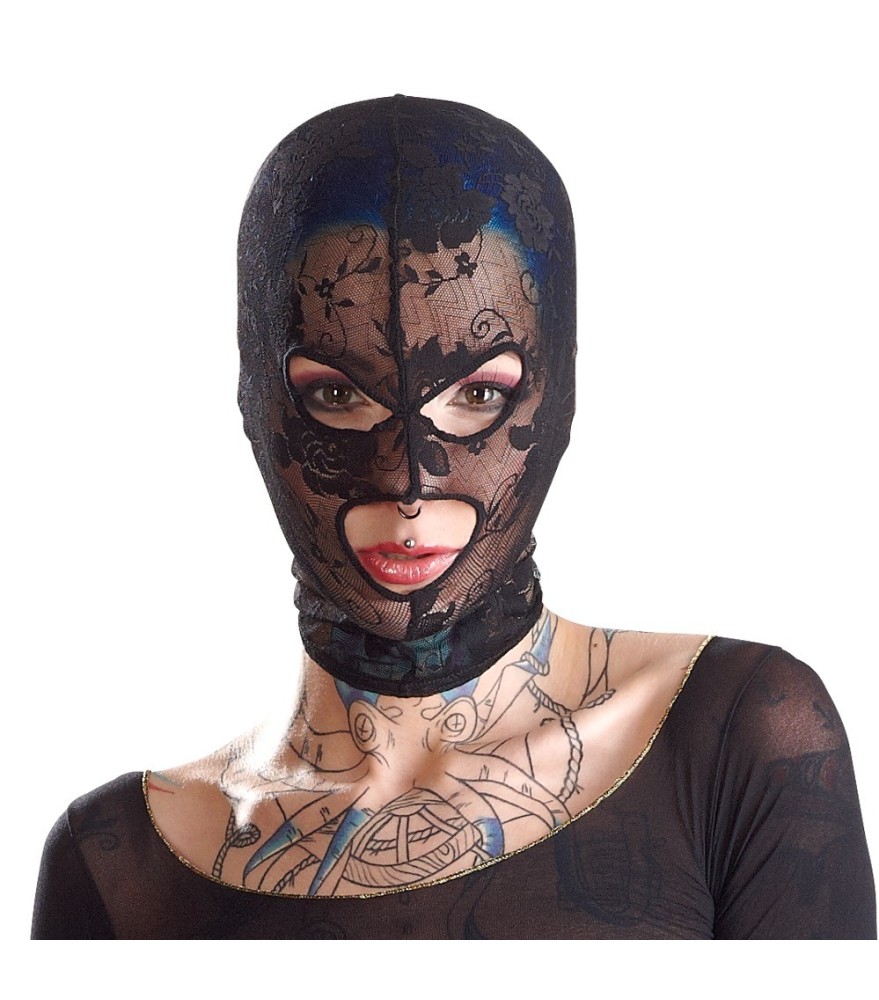 Kopfmaske aus weicher elastischer Spitze