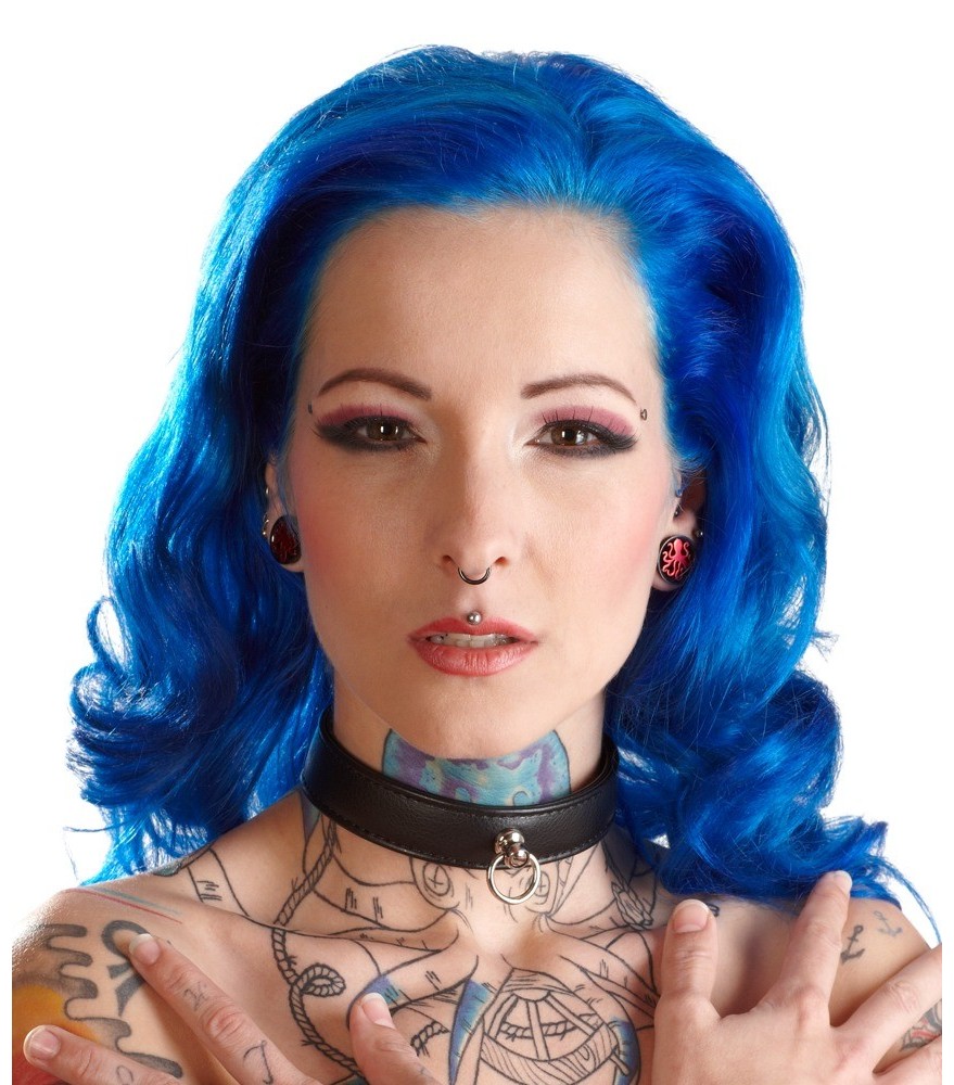 Halsfessel aus Lederimitat