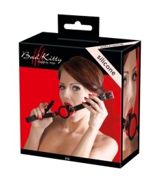 Body ouvert mit angenähter Kopfmaske und abnehmbaren Strapsen