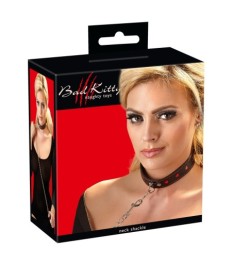 Halsfessel plus Leine in edler Lederoptik