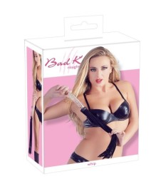 Peitsche „Whip", Mikrofaser-Riemen an Glasgriff/dildo