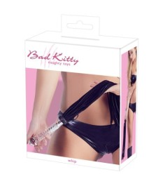 Peitsche „Whip", Mikrofaser-Riemen an Glasgriff/dildo