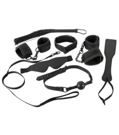 3-teiliges Bondage-Set aus Satin mit Muster