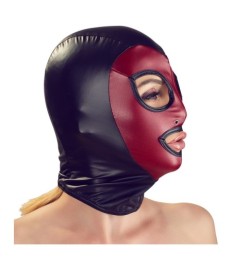 Kopfmaske im elastischen, 2-farbigen Mattlook