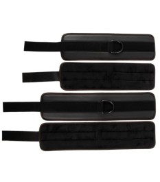 Bettfessel-Set mit Hand- und Fußfesseln in stilvoller Lederoptik