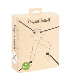 Bettfessel-Set mit Hand- und Fußfesseln in stilvoller Lederoptik