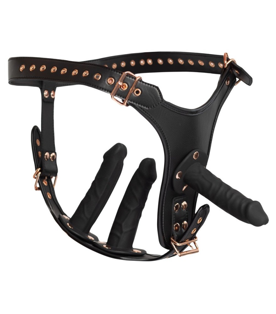 Strap-on-String mit 3 Dildos