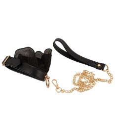 Bondage-Set, Handfesseln plus Halsfessel mit Leine