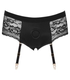 Panties „Strap-on" mit abnehmbaren Strapsen, po-frei