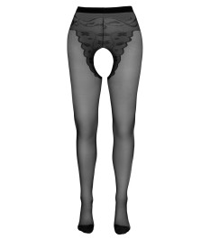 Straps-Strumpfhose mit Ziernaht und Hochferse