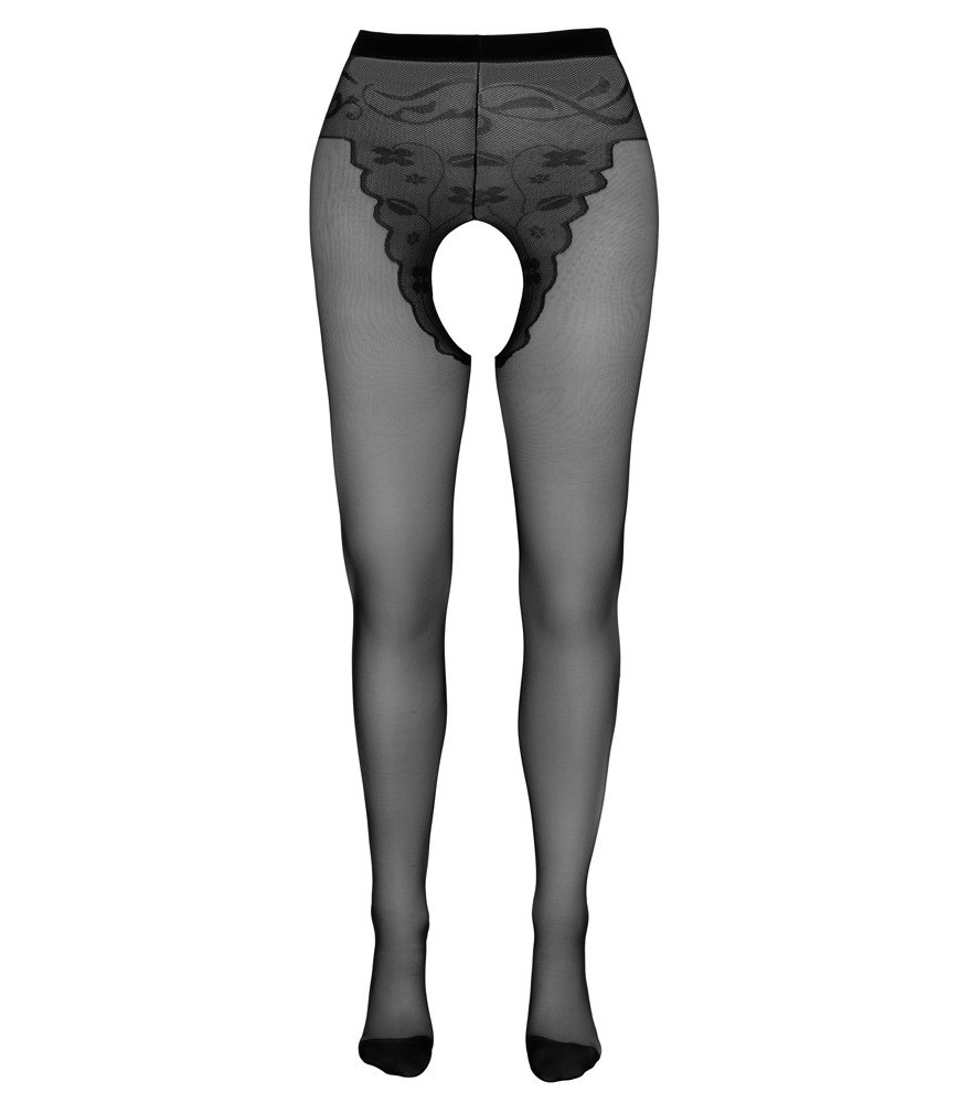 Straps-Strumpfhose mit Ziernaht und Hochferse