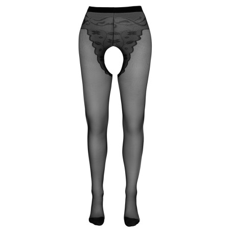 Straps-Strumpfhose mit Ziernaht und Hochferse