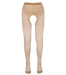 Strumpfhose ouvert mit Ziernaht und Hochferse