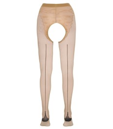 Strumpfhose ouvert mit Ziernaht und Hochferse