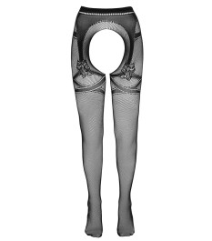 Straps-Strumpfhose aus Netzmaterial