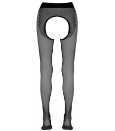 Strumpfhose ouvert mit eingewebtem Tanga