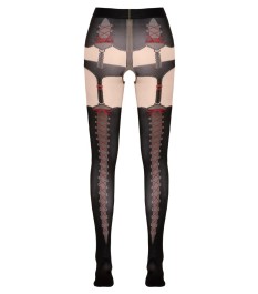 Straps-Strumpfhose im Trachten-Look