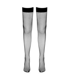 Halterlose Strümpfe aus Netzmaterial