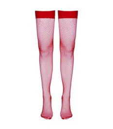 Halterlose Strümpfe aus feinmaschigem Netzmaterial