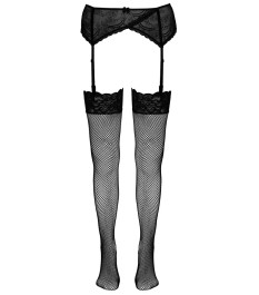 Straps-Strümpfe aus feinem Netzmaterial
