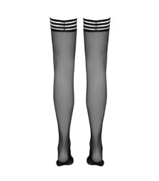 Halterlose Strümpfe mit geringeltem Abschluss