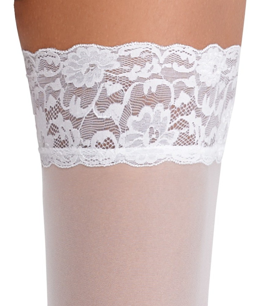 Strapsstrumpfhose mit roter Ziernaht