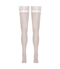 Strapsstrumpfhose mit roter Ziernaht