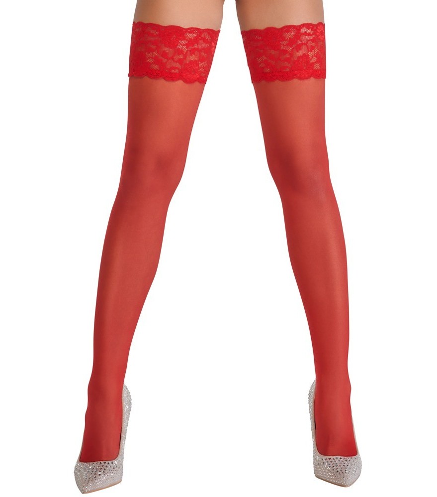 Halterlose Strümpfe mit 9-cm-Spitzenabschluss