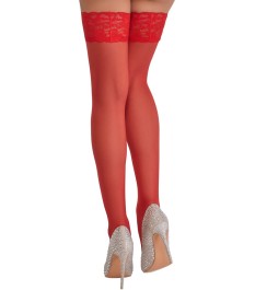 Strumpfhose ouvert mit Strumpfband und Ziernaht