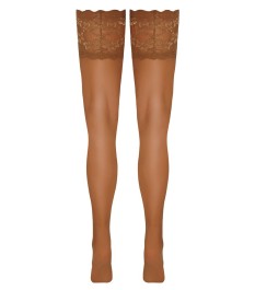 Halterlose Strümpfe mit 14-cm-Spitzenabschluss, Oeko-Tex zertifiziert