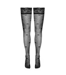 Straps-Strümpfe aus feinem Netzmaterial