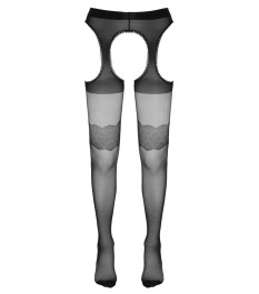 Straps-Strumpfhose mit eingewebten Strumpfbändern