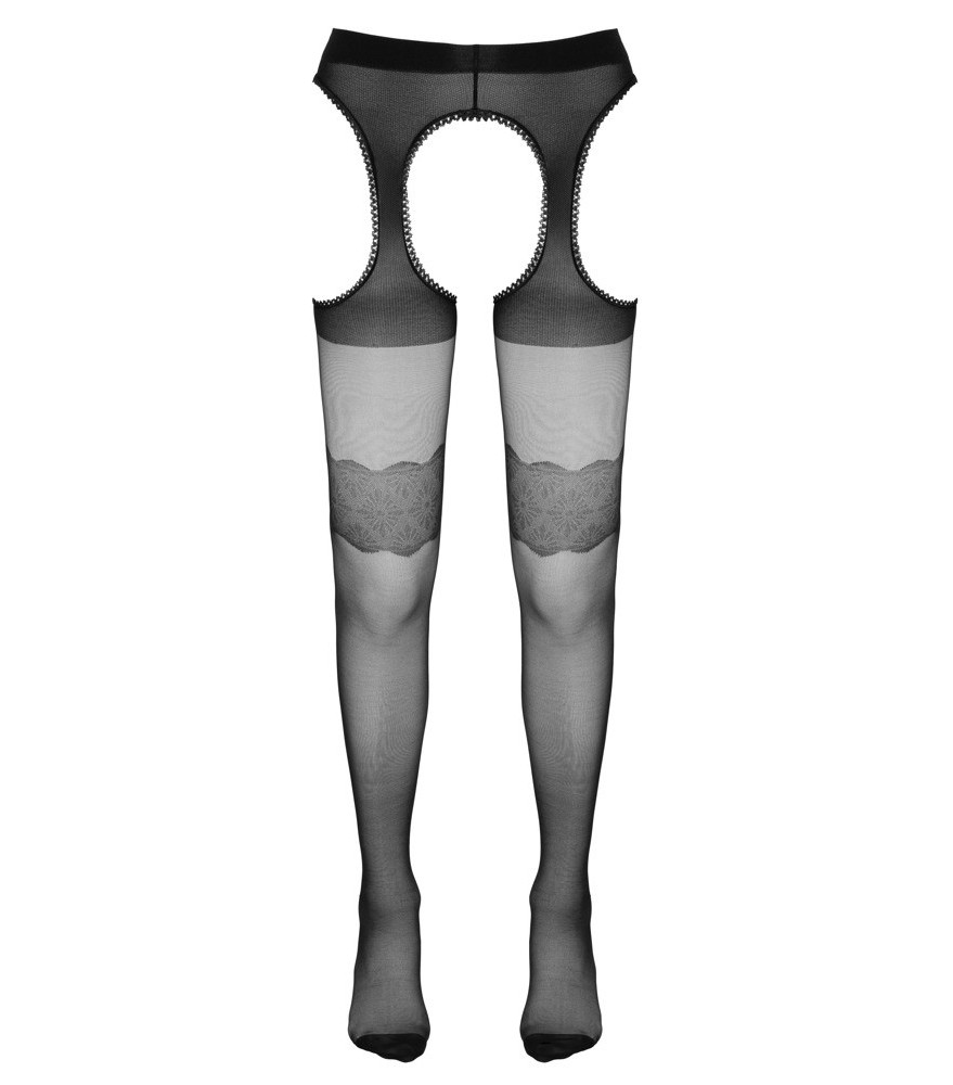 Straps-Strumpfhose mit eingewebten Strumpfbändern
