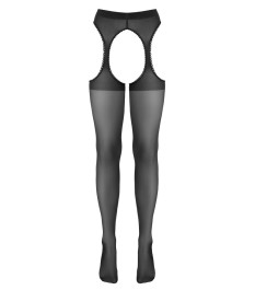 Straps-Strumpfhose mit Ziernaht am hinteren Bein