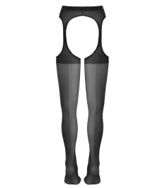 Straps-Strumpfhose mit Ziernaht am hinteren Bein