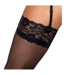 Straps-Strümpfe mit elastischem 9-cm-Spitzenabschluss