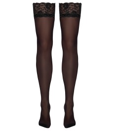 Straps-Strümpfe mit elastischem 9-cm-Spitzenabschluss