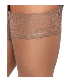 Straps-Strümpfe mit elastischem 9-cm-Spitzenabschluss