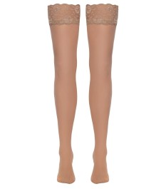 Straps-Strümpfe mit elastischem 9-cm-Spitzenabschluss