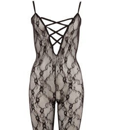 Catsuit aus Effekt-Spitze