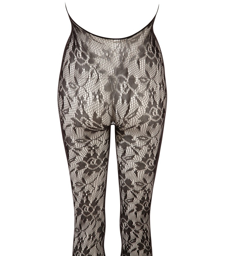 Straps-Strumpfhose aus grobem Netzmaterial